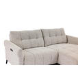 ECKSOFA  in Webstoff Grau  220/156 cm  - Grau/Nickelfarben, Design, Textil/Metall (220/156cm) - Carryhome