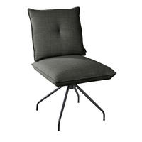 STUHL - Anthrazit/Schwarz, Design, Textil/Metall (50/90/70cm) - Dieter Knoll