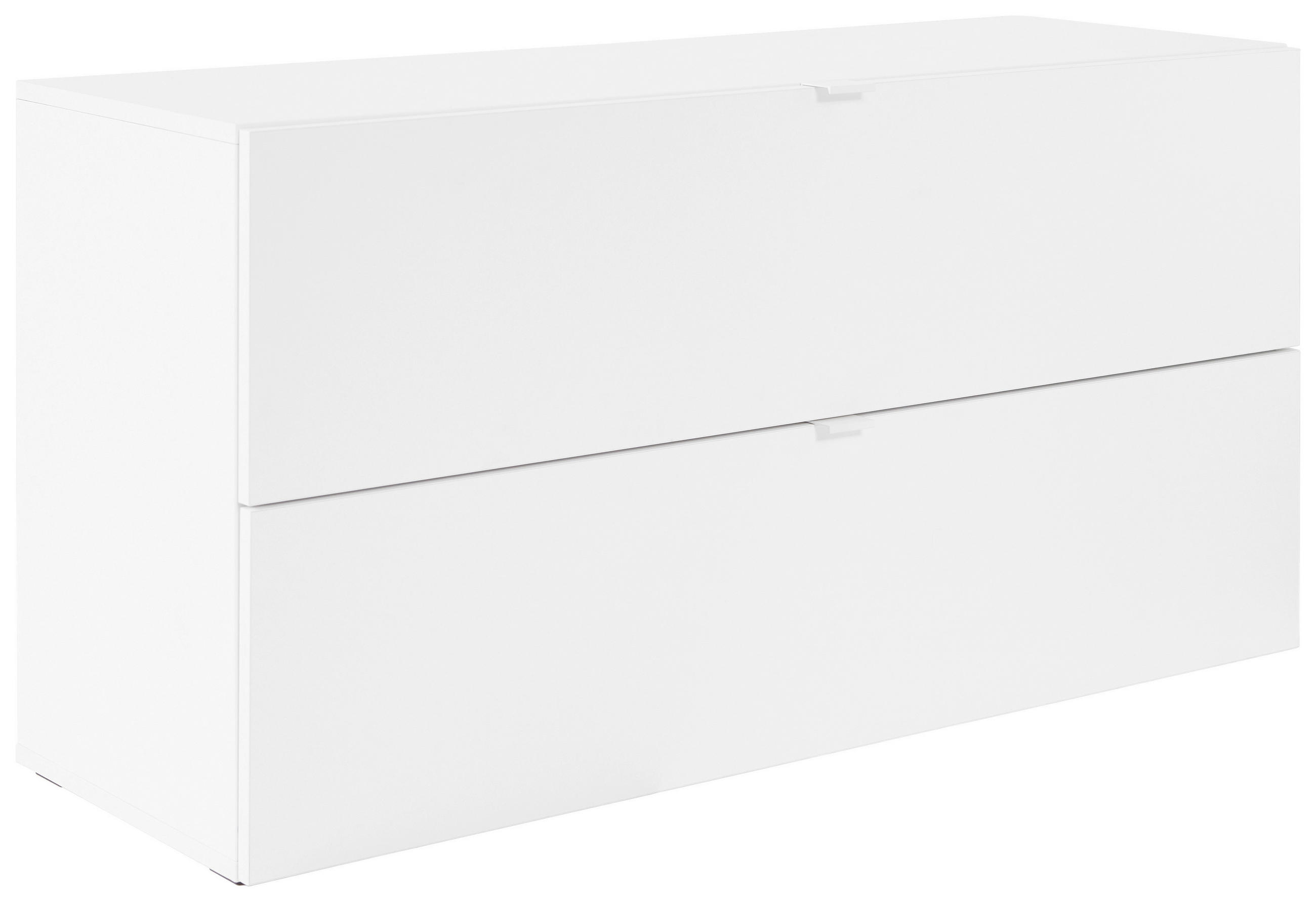 TV-ELEMENT 120/61/40 cm - weiss/Schwarz, Design, Holzwerkstoff/Kunststoff (120/61/40cm) - Ti`me