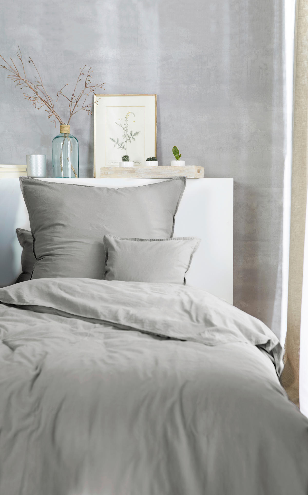 BETTWÄSCHE Renforcé 135/200 cm  - Grau, Basics, Textil (135/200cm)