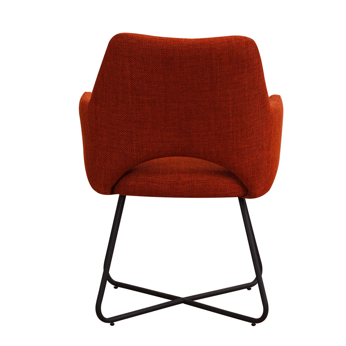 ŽIDLE S PODRUČKAMI, tkaná látka, oranžová - oranžová/černá, Moderní, kov/textil (60/88/63,5cm) - MID.YOU