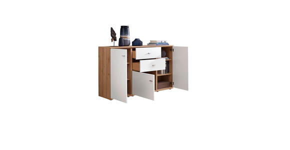 SIDEBOARD 150/90/40 cm  - Alteiche/Schwarz, KONVENTIONELL, Holzwerkstoff/Kunststoff (150/90/40cm) - Venda