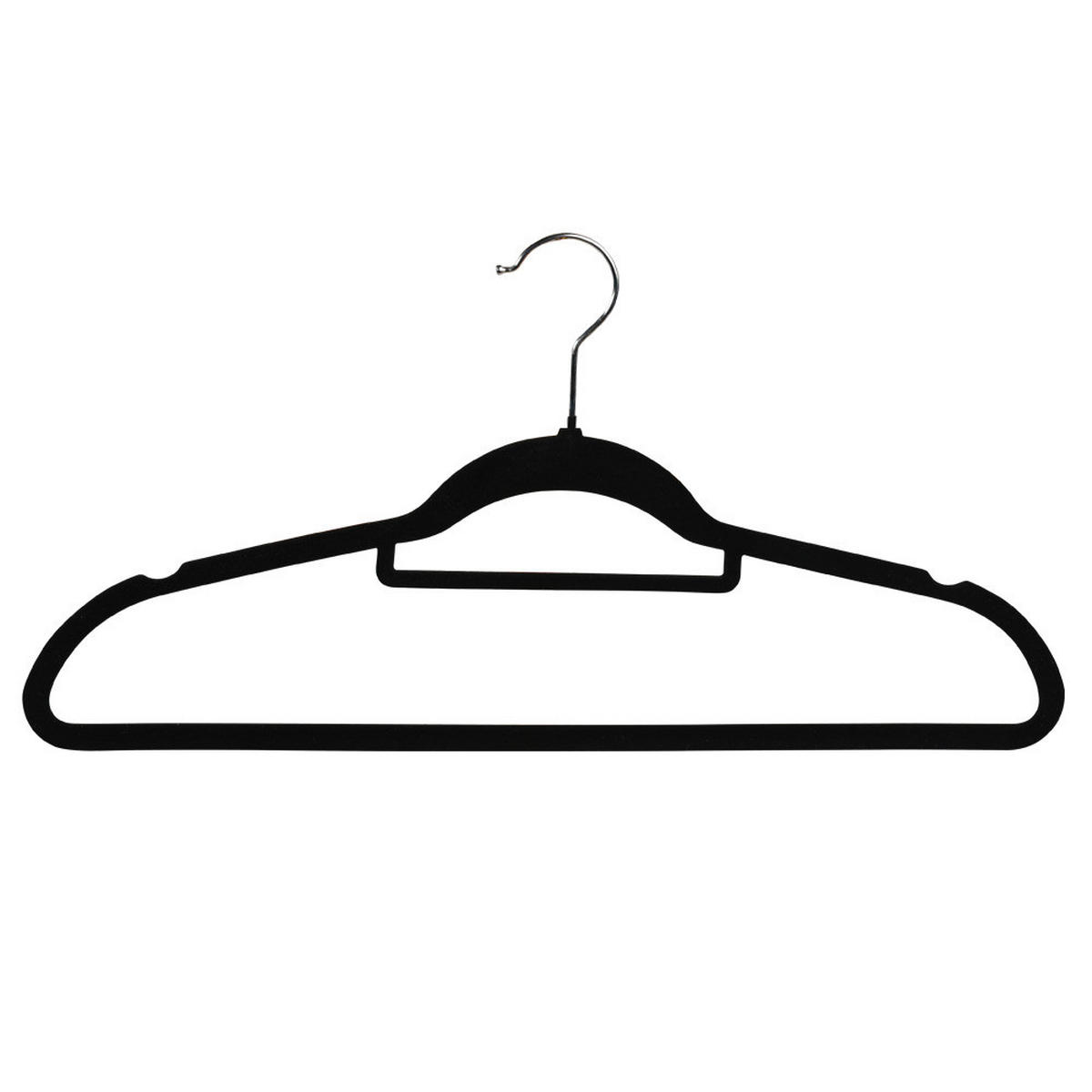 KLEIDERBÜGEL Kunststoff  - Schwarz, Basics, Kunststoff (45.5/3.6/23cm) - Kesper
