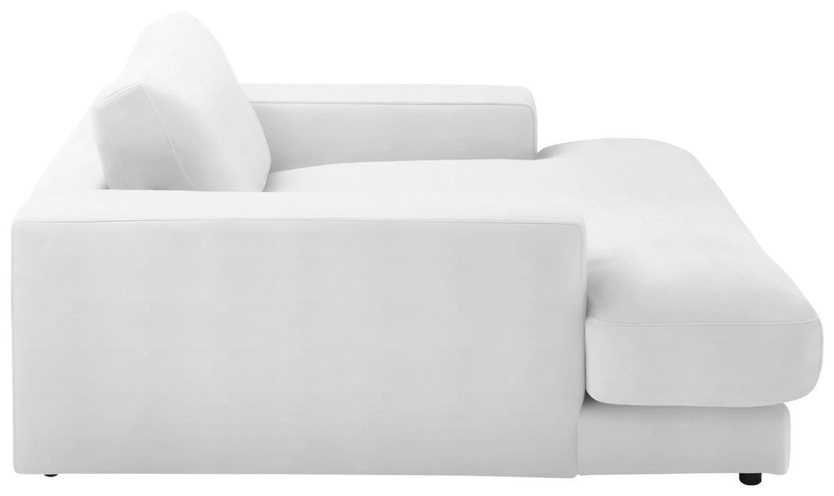 XXL-SESSEL in Chenille Weiss  - Weiss/Schwarz, Design, Kunststoff/Textil (150/86/170cm) - Lomoco
