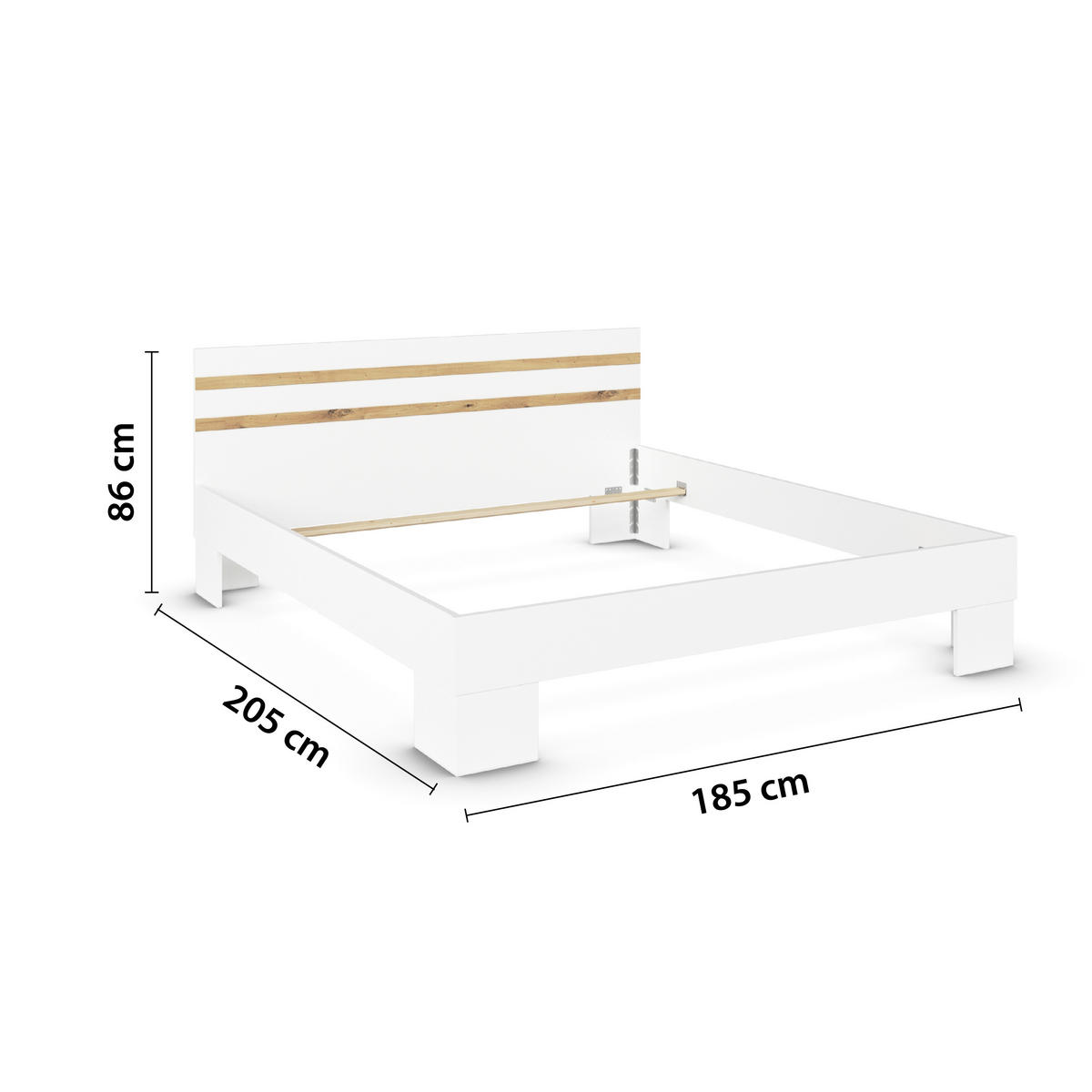 SCHLAFZIMMER Weiß, Eiche Artisan  - Weiß/Eiche Artisan, KONVENTIONELL, Holzwerkstoff
