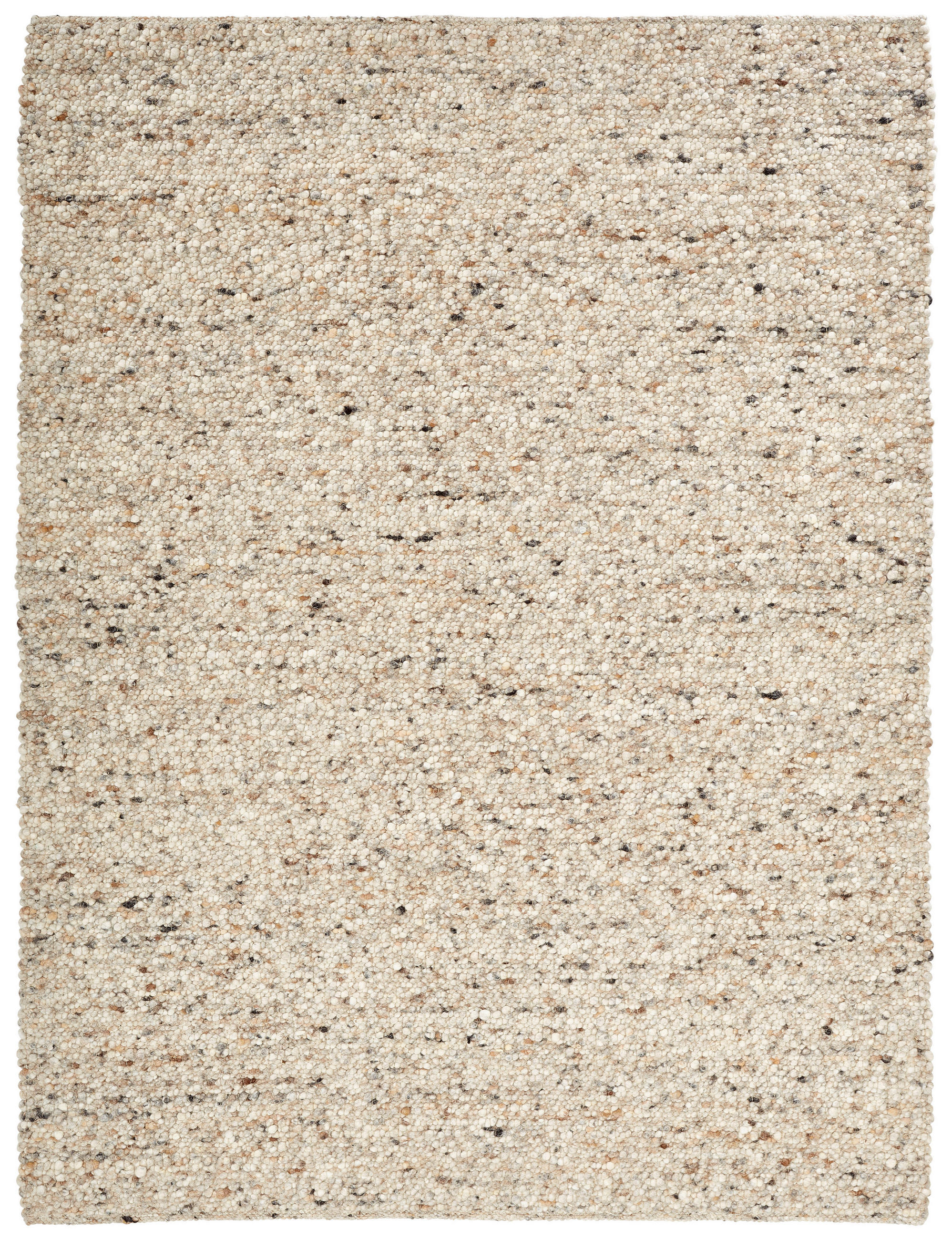 HANDWEBTEPPICH Wohnzimmer 70/130 cm Tricort Naturfarben rechteckig  - Naturfarben, Basics, Textil (70/130cm) - Linea Natura