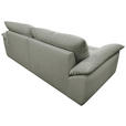 BIGSOFA Webstoff Hellgrau  - Hellgrau/Schwarz, KONVENTIONELL, Kunststoff/Textil (243/90,5/130cm) - Ambia Home