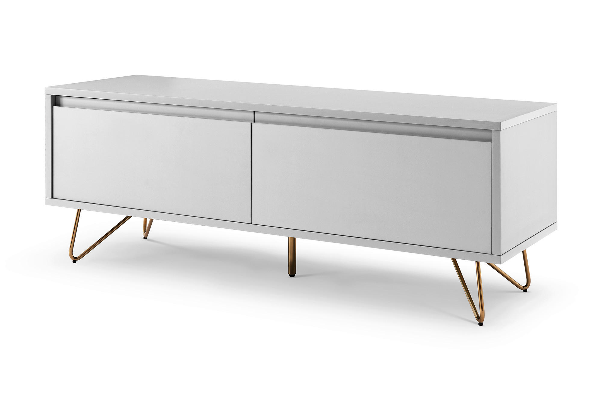 LOWBOARD  in 120/45/40 cm  - Messingfarben/Weiß, Design, Holzwerkstoff/Metall (120/45/40cm) - Livetastic