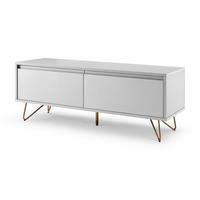 LOWBOARD  in 120/45/40 cm  - Messingfarben/Weiß, Design, Holzwerkstoff/Metall (120/45/40cm) - Livetastic
