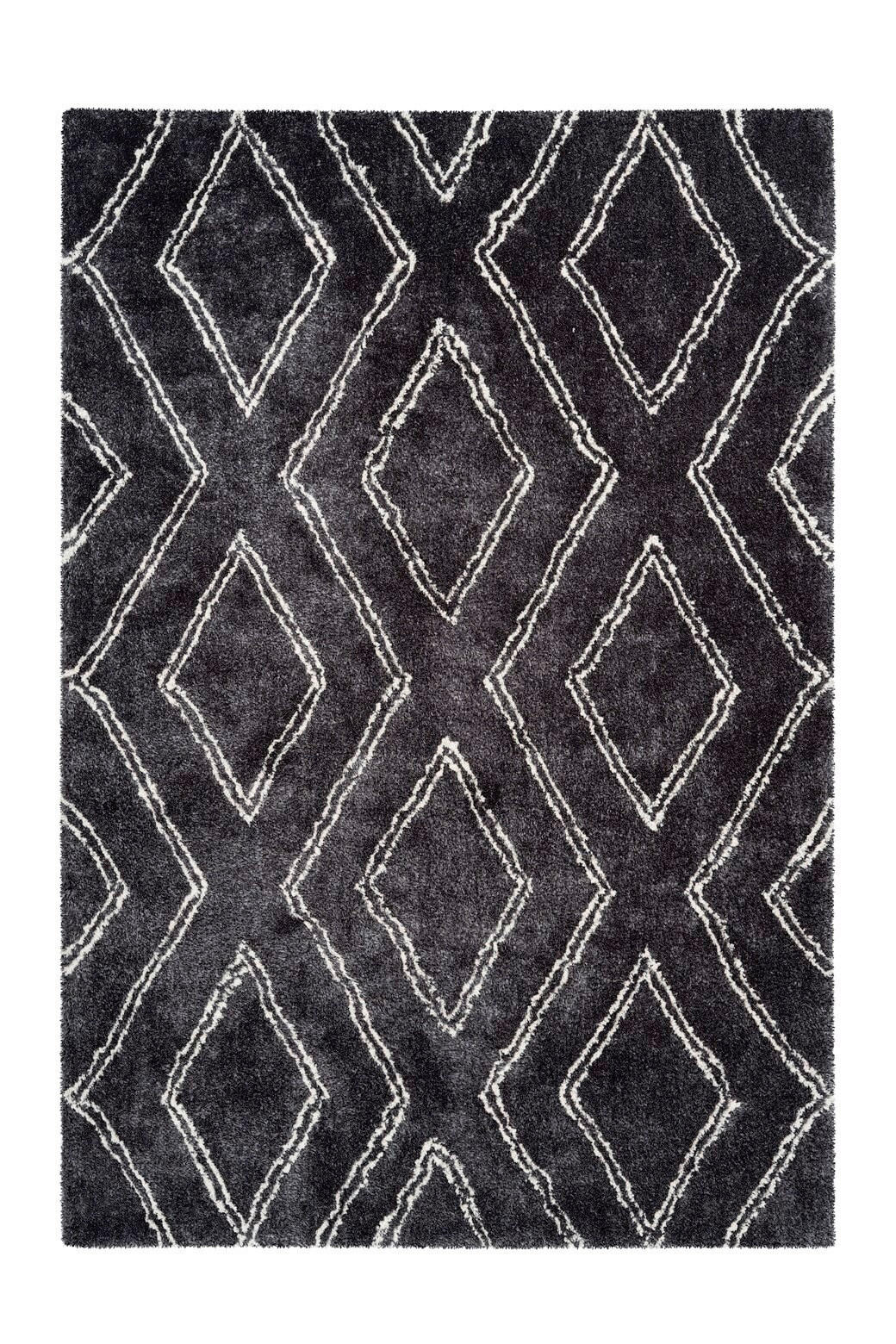 HOCHFLORTEPPICH 80/150 cm Orlando 225 Anthrazit Anthrazit  - Anthrazit, KONVENTIONELL, Textil (80/150cm)