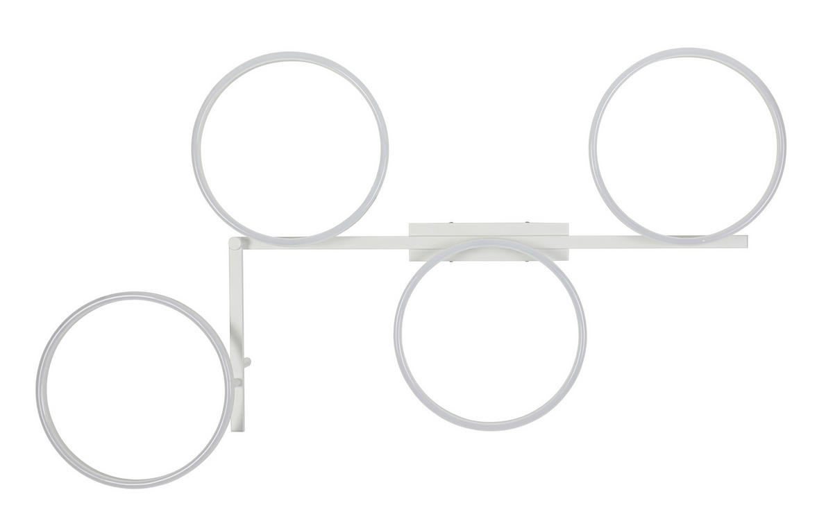 DECKENLEUCHTE    113/66/12 cm  - Weiss, Trend, Kunststoff/Metall (113/66/12cm) - Collett's Monde