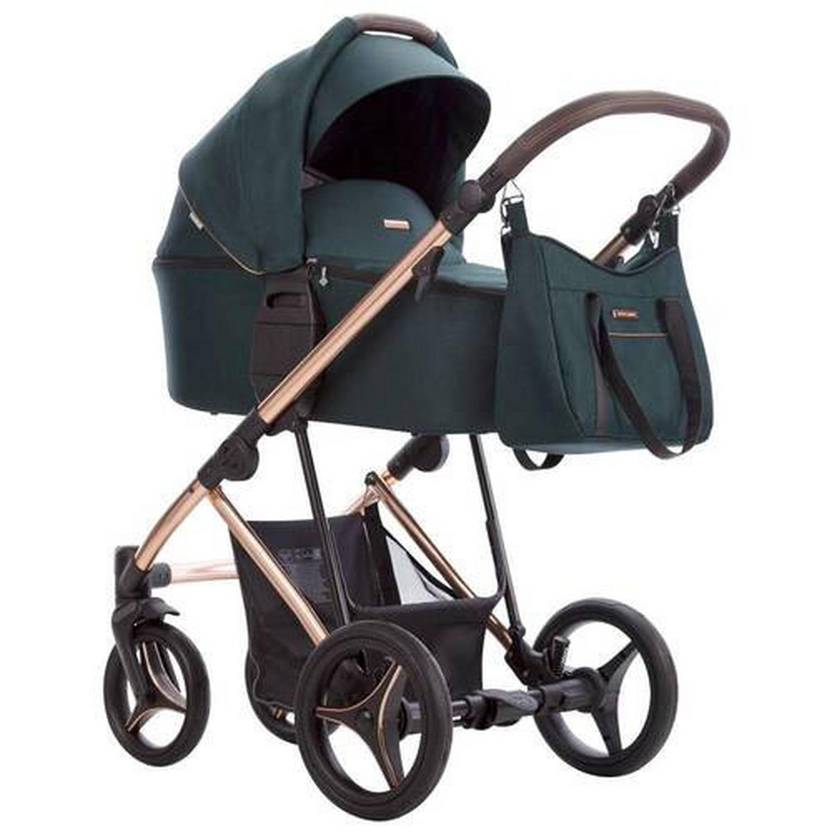 DJEČJA KOLICA  Flavio Premium  - tamno zelena, Basics, tekstil/metal (50/90/50cm) - Bebetto