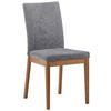 STUHL  in beflockt  - Eichefarben/Grau, Konventionell, Holz/Textil (47/95/60cm) - Cantus