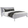 POLSTERBETT 180/200 cm  in Grau  - Schwarz/Grau, Design, Textil/Metall (180/200cm) - Lomoco