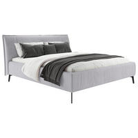POLSTERBETT 180/200 cm  in Grau  - Schwarz/Grau, Design, Textil/Metall (180/200cm) - Lomoco