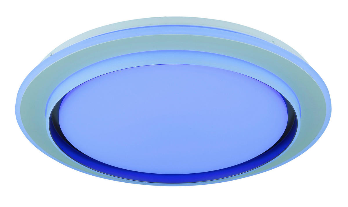 STROPNA LED-SVETILKA  JANICE /236-2368 lm/3000-6000 K/230 V/ - bela/opal, Design, kovina/umetna masa (49/7cm) - Globo