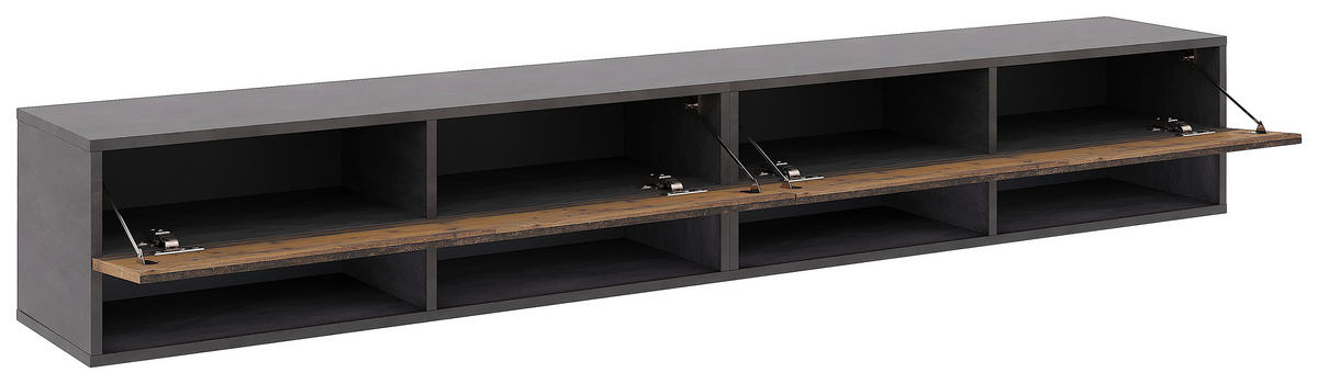 LOWBOARD DERBY  in 200/31,5/32,5 cm  - Alteiche/Dunkelgrau, Design, Holzwerkstoff (200/31,5/32,5cm) - Livetastic