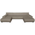 WOHNLANDSCHAFT  in Cord Taupe  - Taupe/Schwarz, KONVENTIONELL, Textil/Metall (191/351/191cm) - Carryhome