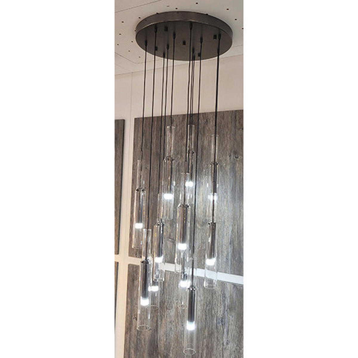 ZÁVĚSNÉ LED SVÍTIDLO, 50/150 cm  - černá/čiré, Basics, kov/sklo (50/150cm)
