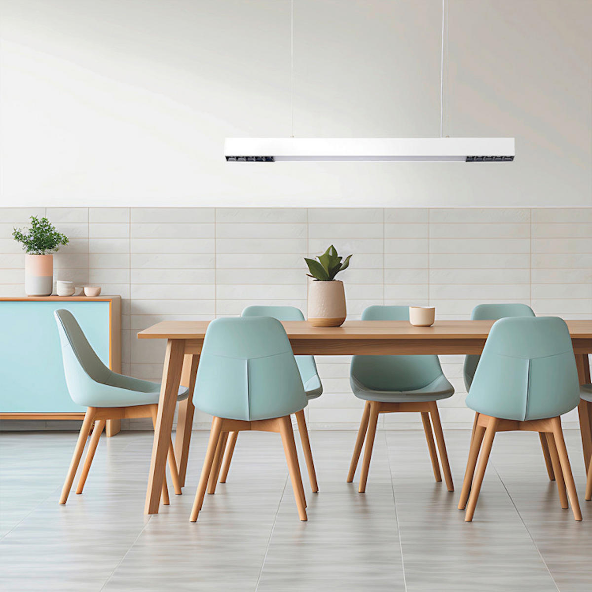 LED-HÄNGELEUCHTE Cali 120/80/6 cm  - Weiß, Design, Metall (120/80/6cm)