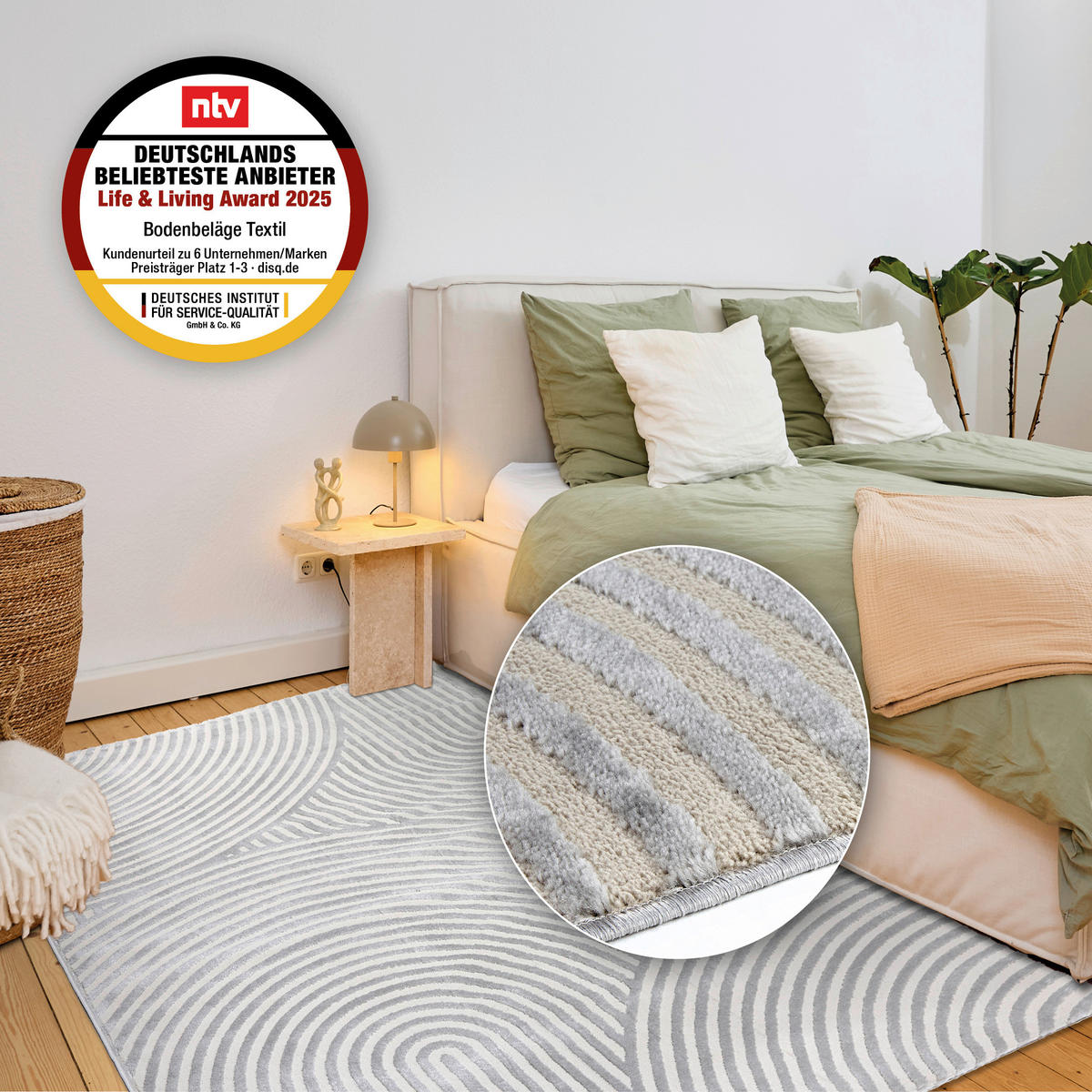 WEBTEPPICH 160/230 cm Jules Silberfarben rechteckig  - Silberfarben, Basics, Kunststoff/Textil (160/230cm) - Astra