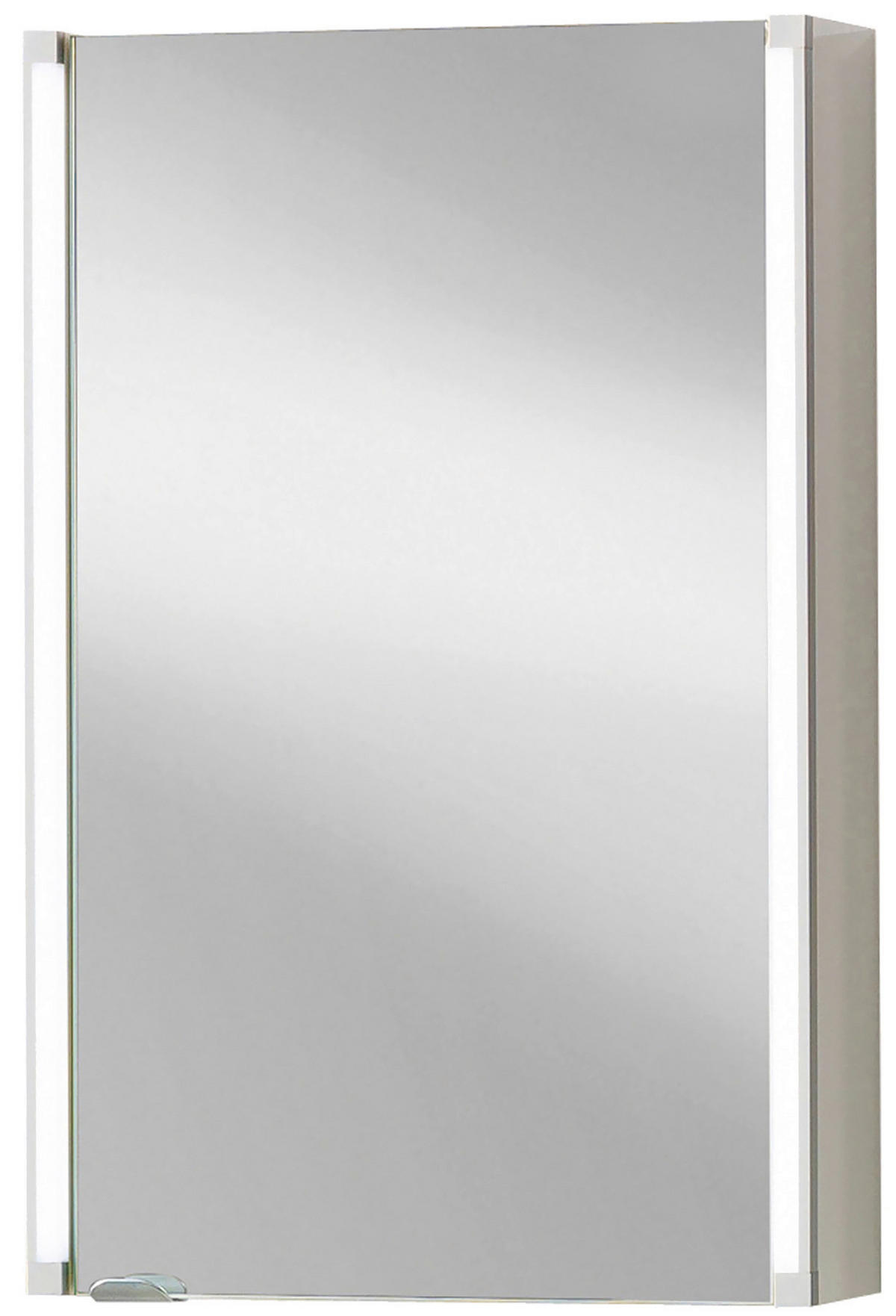 SPIEGELSCHRANK 42,5/67/16,5 cm  - Alufarben/Weiß, MODERN, Glas/Holzwerkstoff (42,5/67/16,5cm) - MID.YOU