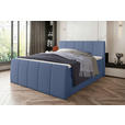 BOXSPRINGBETT 180/200 cm  in Blau  - Blau/Schwarz, KONVENTIONELL, Kunststoff/Textil (180/200cm) - Carryhome