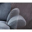 WOHNLANDSCHAFT Blaugrau Webstoff  - Blaugrau/Schwarz, KONVENTIONELL, Textil/Metall (200/305/168cm) - Voleo