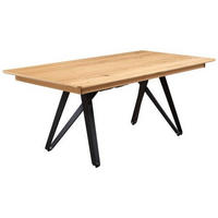 ESSTISCH Wildeiche furniert rechteckig Anthrazit, Eichefarben  - Eichefarben/Anthrazit, Design, Holz/Metall (190/100/75cm) - Venjakob