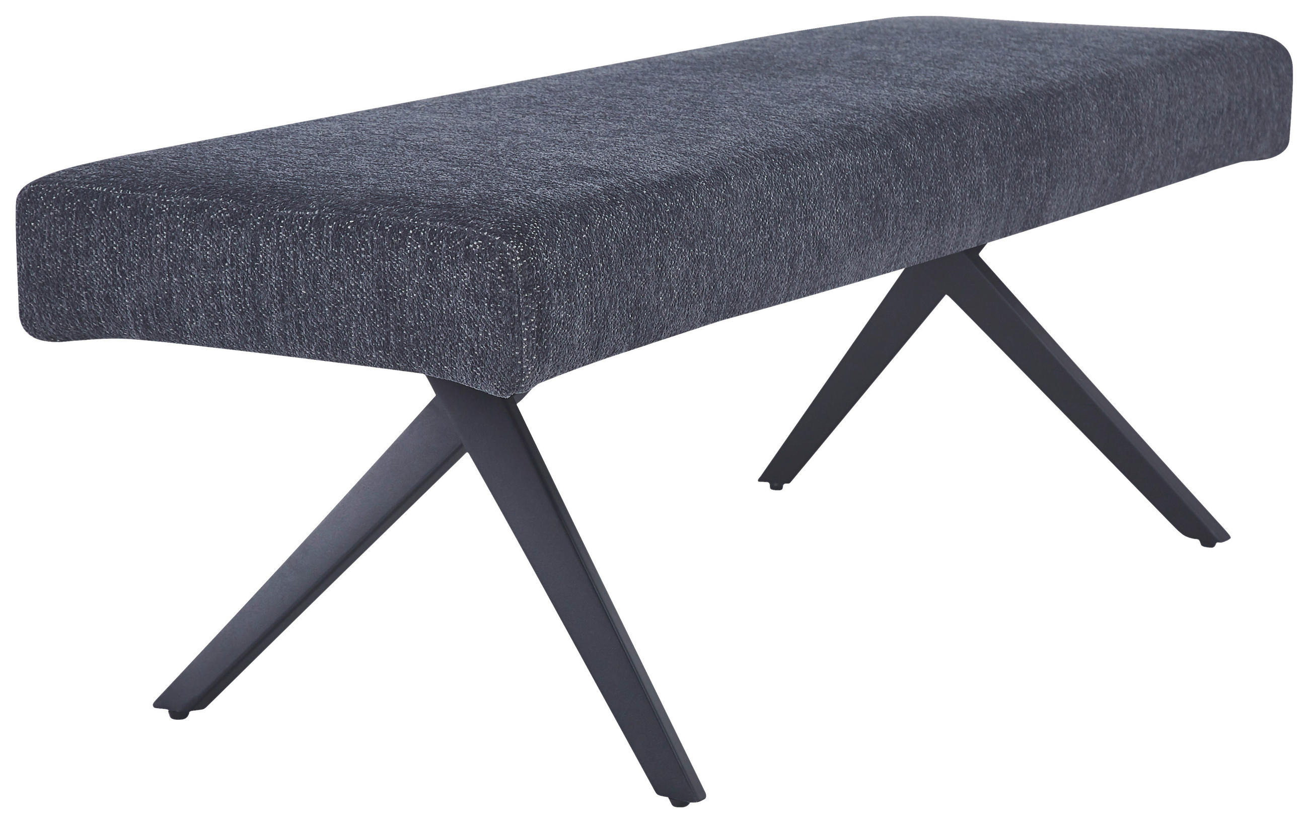 SITZBANK in Metall, Textil Dunkelgrau  - Dunkelgrau/Schwarz, KONVENTIONELL, Textil/Metall (140/49/47cm) - MID.YOU
