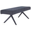 SITZBANK in Metall, Textil Dunkelgrau  - Dunkelgrau/Schwarz, KONVENTIONELL, Textil/Metall (140/49/47cm) - MID.YOU