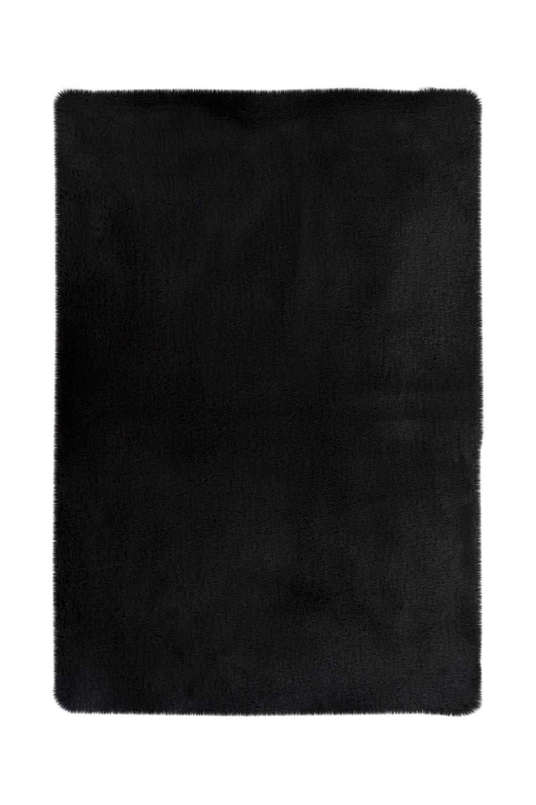 HOCHFLORTEPPICH 65/100 cm Schwarz  - Schwarz, KONVENTIONELL, Kunststoff (65/100cm)