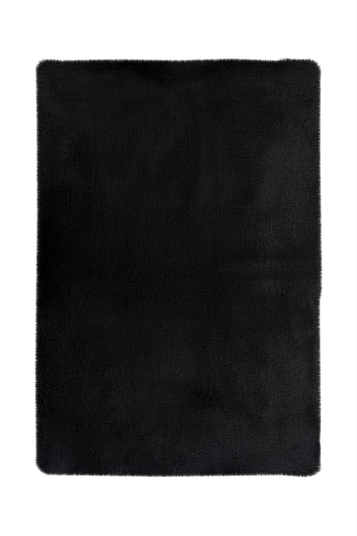 HOCHFLORTEPPICH 50/90 cm Rabbit 125 Dunkelgrau Schwarz  - Schwarz, KONVENTIONELL, Kunststoff (50/90cm)