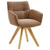 ARMLEHNSTUHL in Holz, Textil Eichefarben, Kupferfarben  - Eichefarben/Kupferfarben, Design, Holz/Textil (60/83,5/65cm) - Valdera
