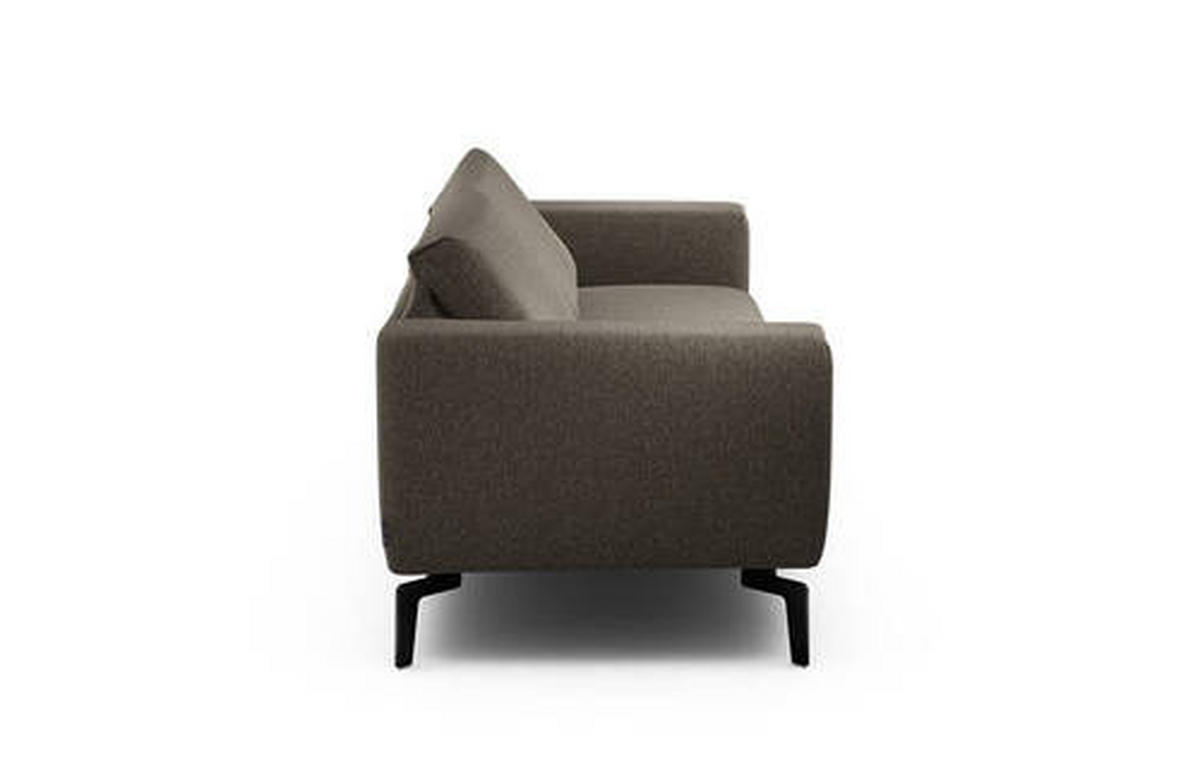 2,5-SITZER in Chenille Braun  - Schwarz/Braun, Design, Textil/Metall (220/86/86-94cm) - SENSOO