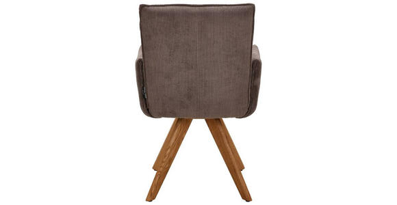 ARMLEHNSTUHL in Holz, Textil Taupe - Taupe/Wildeiche, Design, Holz/Textil (59/87/62cm) - Johann Jakob