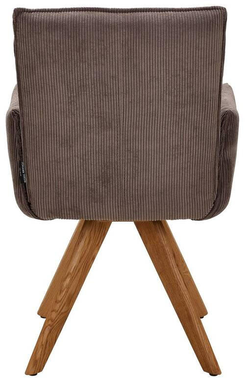 ARMLEHNSTUHL in Cord - Taupe/Wildeiche, Design, Holz/Textil (59/87/62cm) - Johann Jakob
