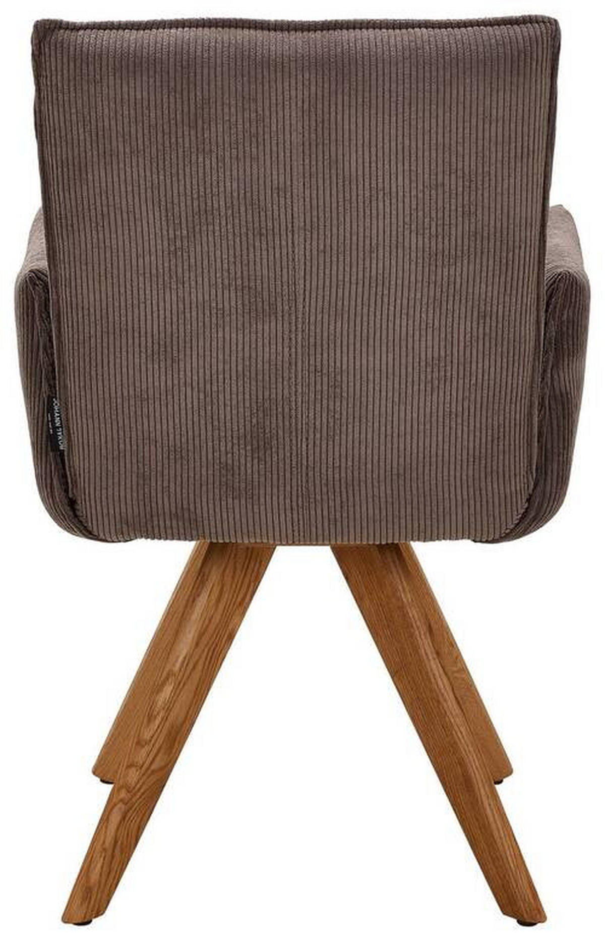 ARMLEHNSTUHL  in Cord  - Taupe/Wildeiche, Design, Holz/Textil (59/87/62cm) - Johann Jakob