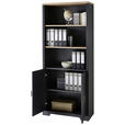 AKTENSCHRANK 86/204/38 cm  - Graphitfarben/Eiche Artisan, KONVENTIONELL, Holzwerkstoff (86/204/38cm) - Carryhome