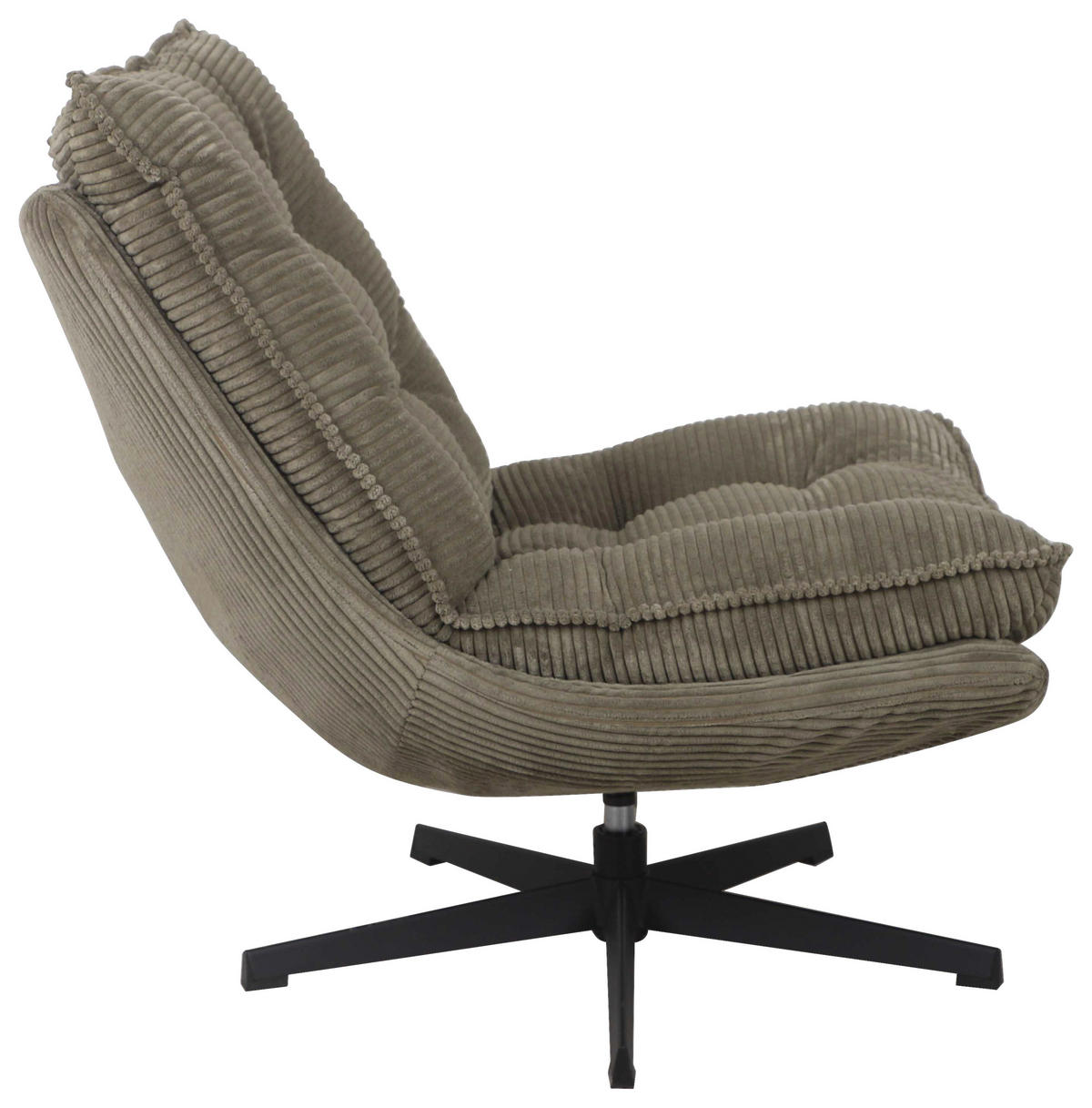 RELAXSESSEL Cord    - Schwarz/Grün, Design, Textil/Metall (75/88/90cm) - Carryhome