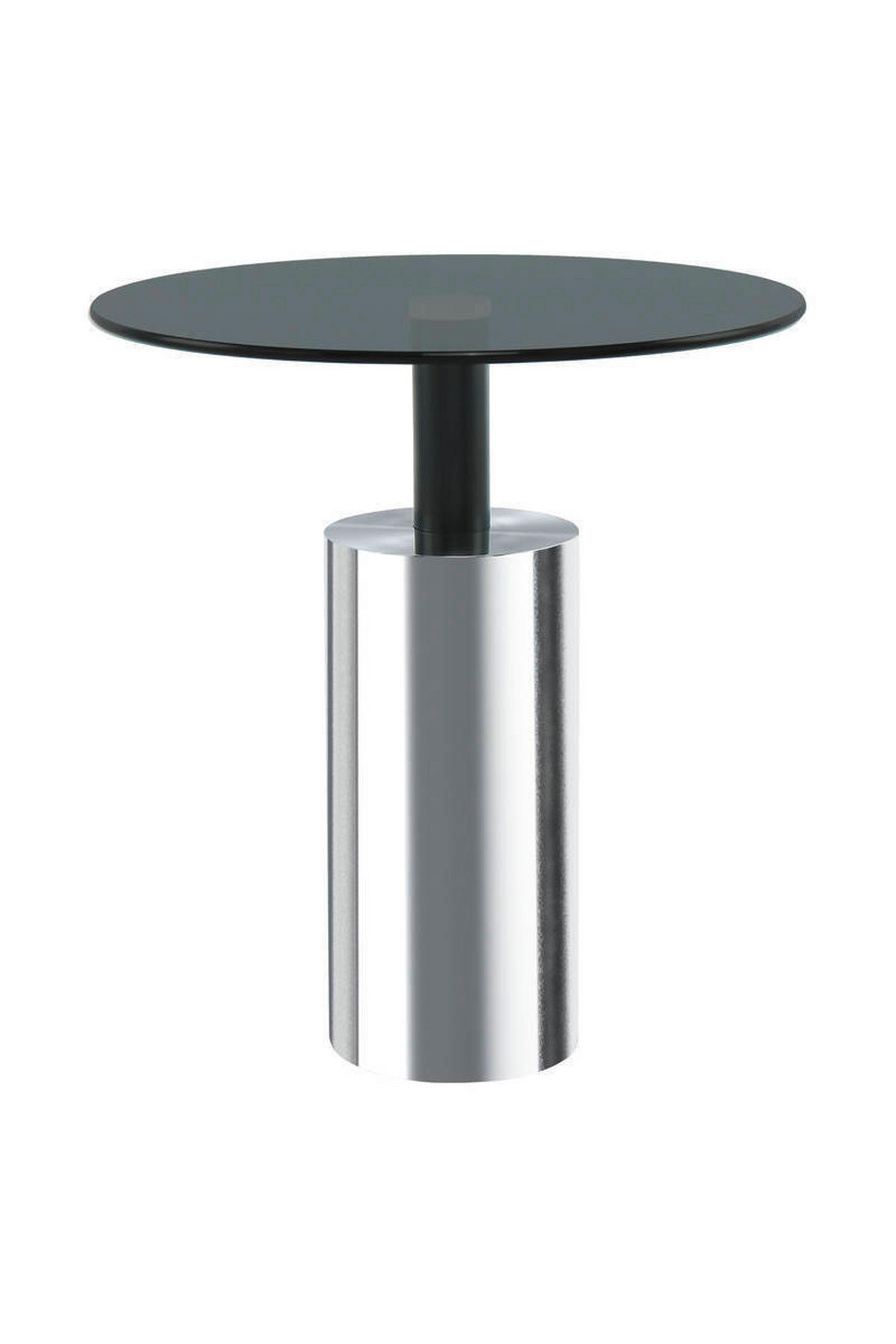 BEISTELLTISCH Grau, Silberfarben  - Silberfarben/Grau, Basics, Glas/Metall (46/50cm) - Kayoom