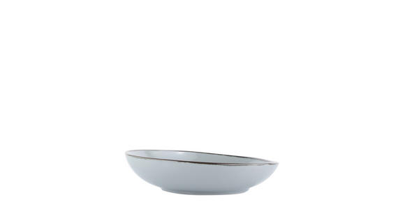 GOURMETTELLER AQUA BLUE GRIGIO   23/19,5 cm  - Blaugrau, Trend, Keramik (23/19,5cm) - Novel