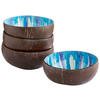 SCHÜSSELSET 4-teilig 12-15 cm  - Blau/Weiß, Trend, Naturmaterialien (12-15cm) - Novel