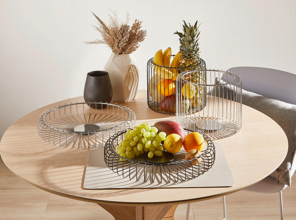 OBSTKORB ESTRA  - Silberfarben, Basics, Metall (37/6cm) - Blomus