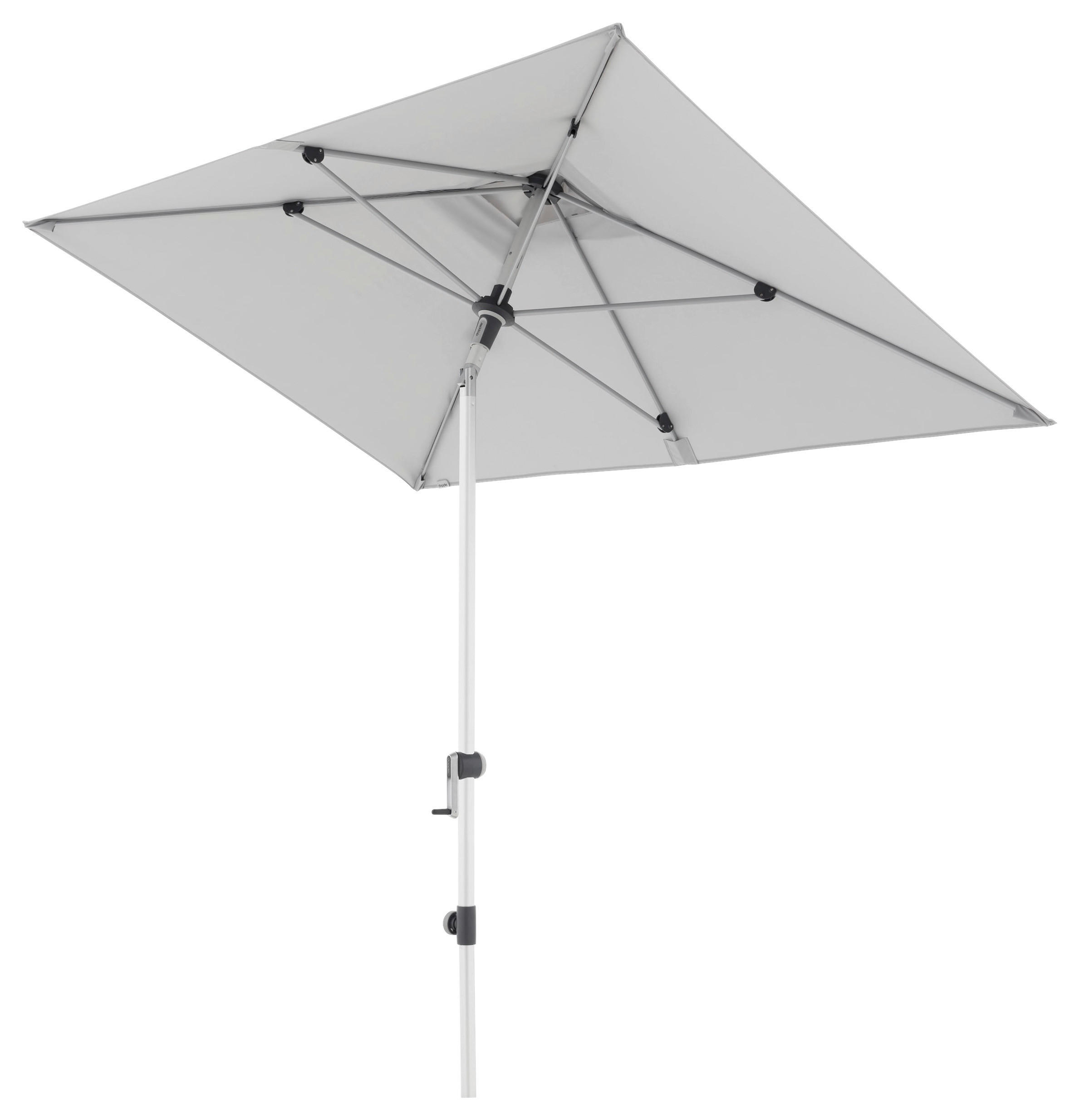 SONNENSCHIRM 210x140 cm Hellgrau  - Silberfarben/Hellgrau, Design, Textil/Metall (220/140cm) - Doppler