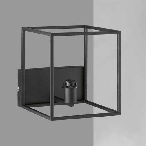 WANDLEUCHTE - Schwarz, Basics, Metall (20/20/20cm) - Fischer & Honsel