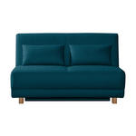 SCHLAFSOFA Petrol  - Buchefarben/Petrol, Basics, Holz/Textil (145/90/105cm) - Novel