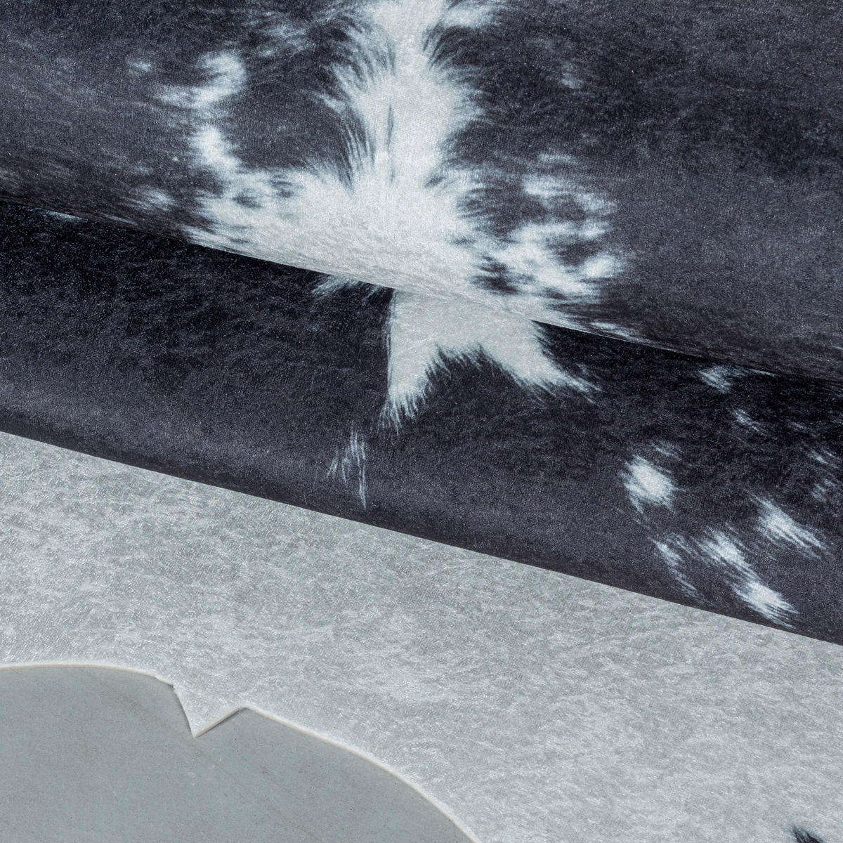 FELLTEPPICH 150/200 cm Etosha  - Schwarz/Weiß, Design, Leder/Textil (150/200cm) - Novel