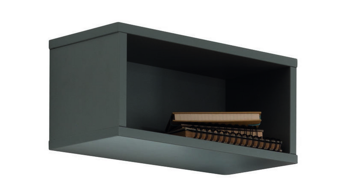 POLICA ZIDNA  Sten  - siva/boje škriljevca, Design, drvni materijal (40/18,5/18,7cm) - Paidi