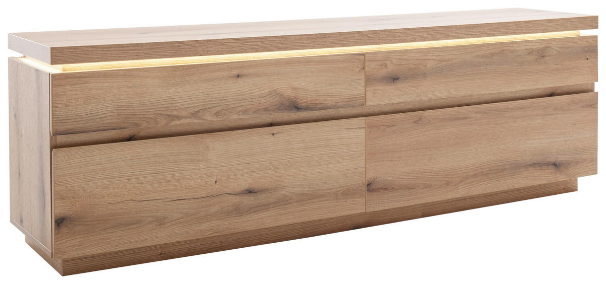 TV-ELEMENT - Eichefarben, Design, Holzwerkstoff (180/58/40cm) - Livetastic